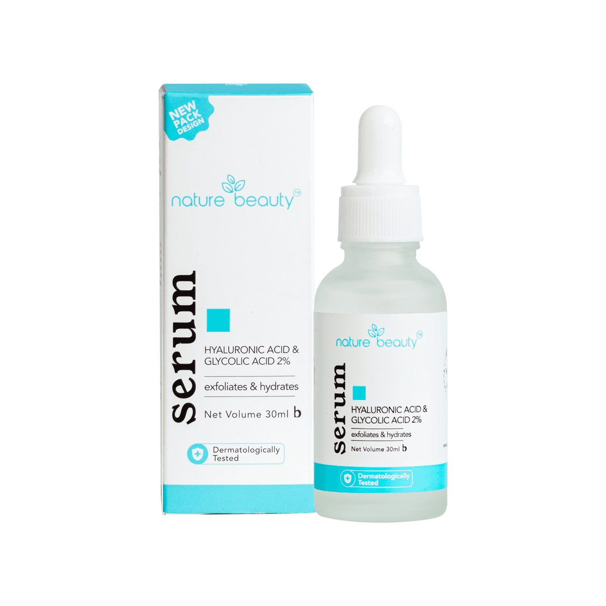 Nature Beauty Hyaluronic 1% & Glycolic Acid 2% Serum 30 ml