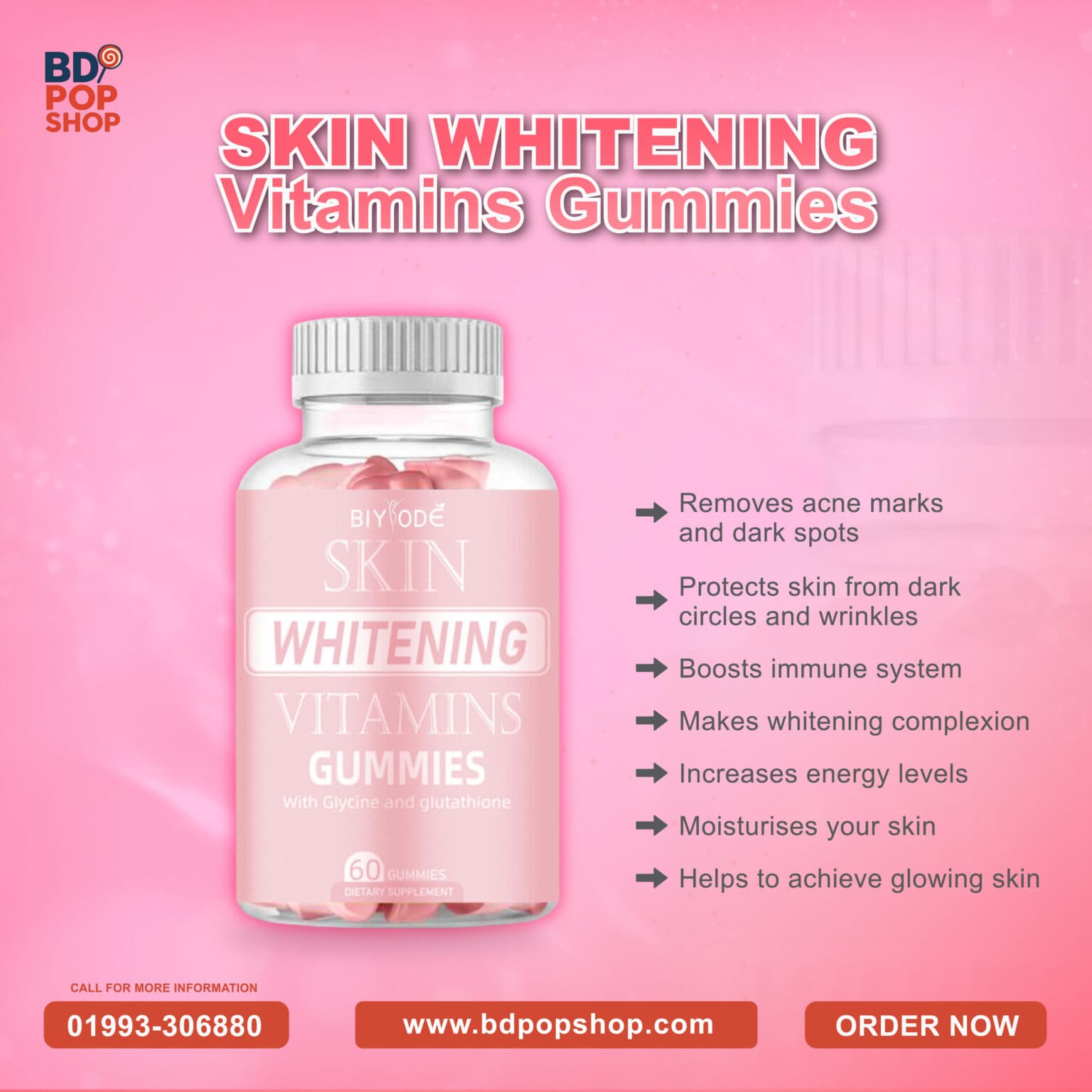 SKIN WHITENING VITAMINS GUMMIES