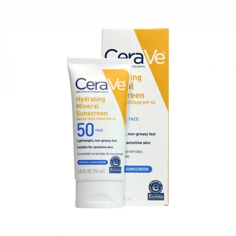 Cerave Hydrating Mineral Sunscreen Broad Spectrum SPF50 75ml