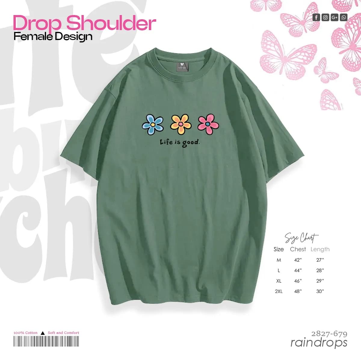 Drop Shoulder Graphic Life is Good
