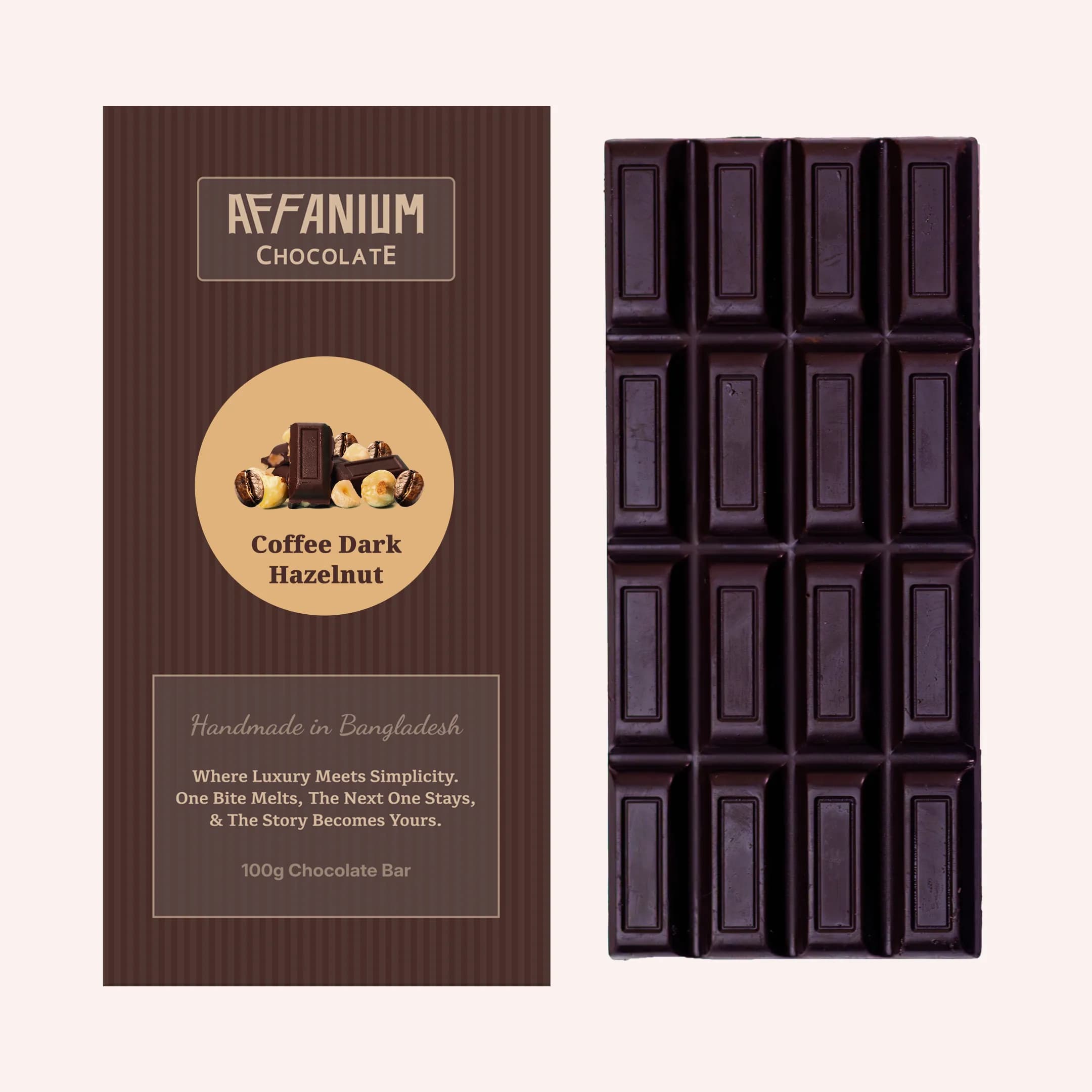 Coffee Hazelnut Dark Chocolate (40%)
