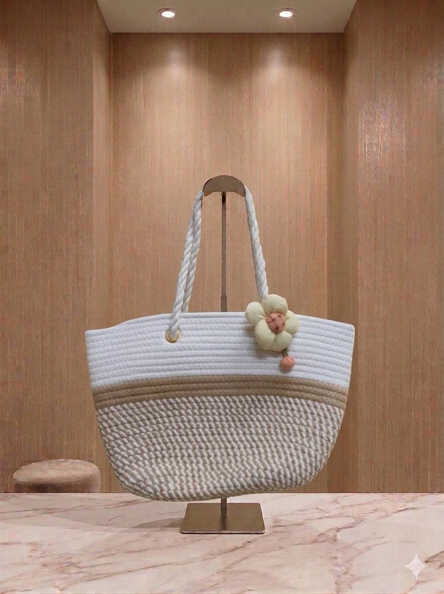 Elegant Woven Beach Tote Bag