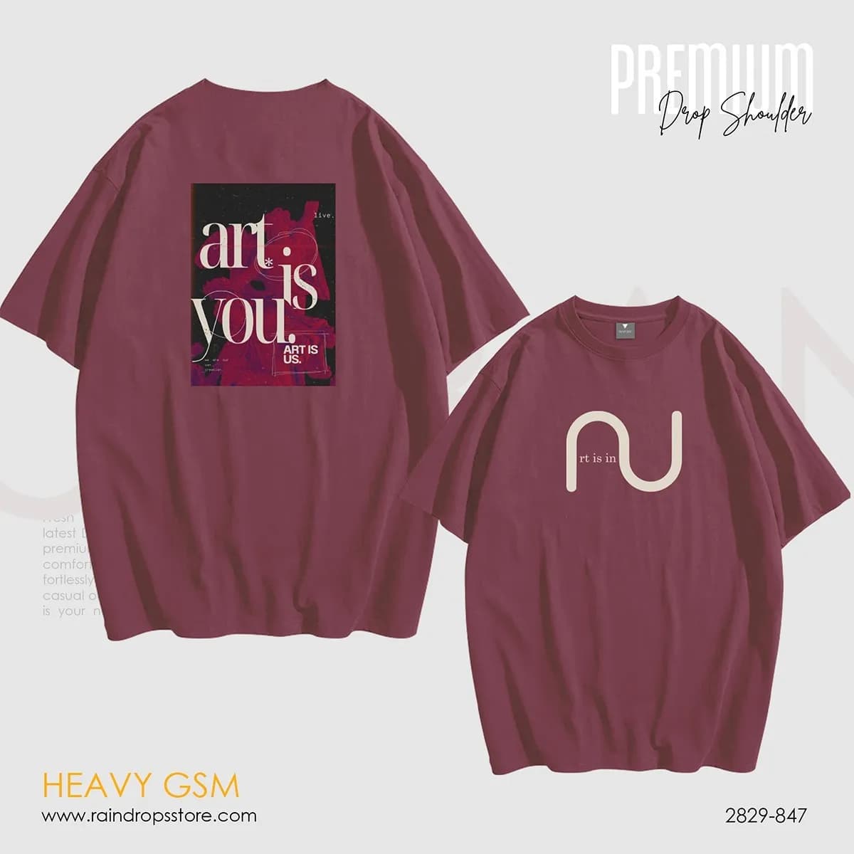 Drop Shoulder Heavy GSM Art Is You