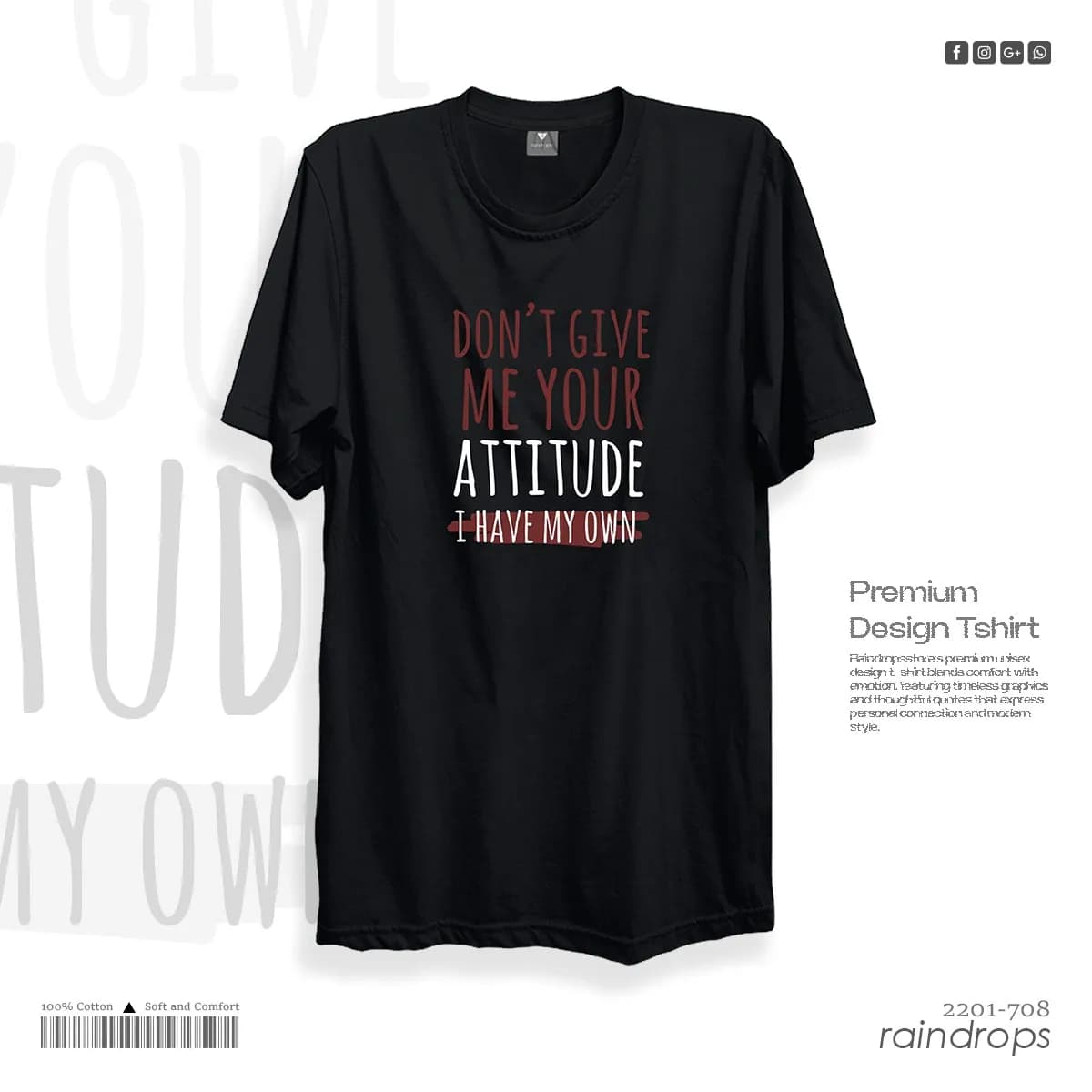 Men’s Graphic T-Shirt Dont Give Me Your Attitude