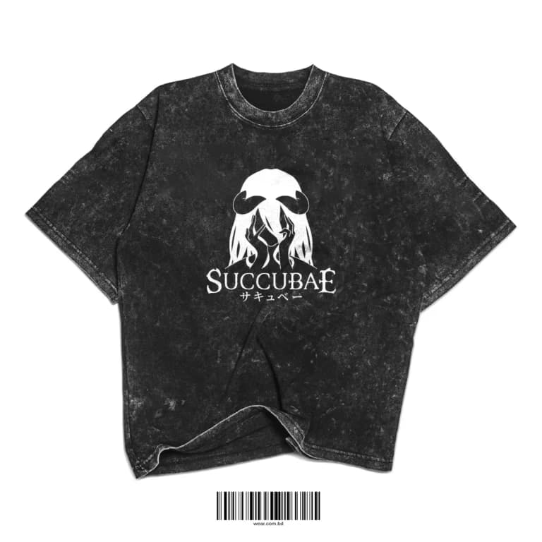 Succubae Anime Washed T-Shirt
