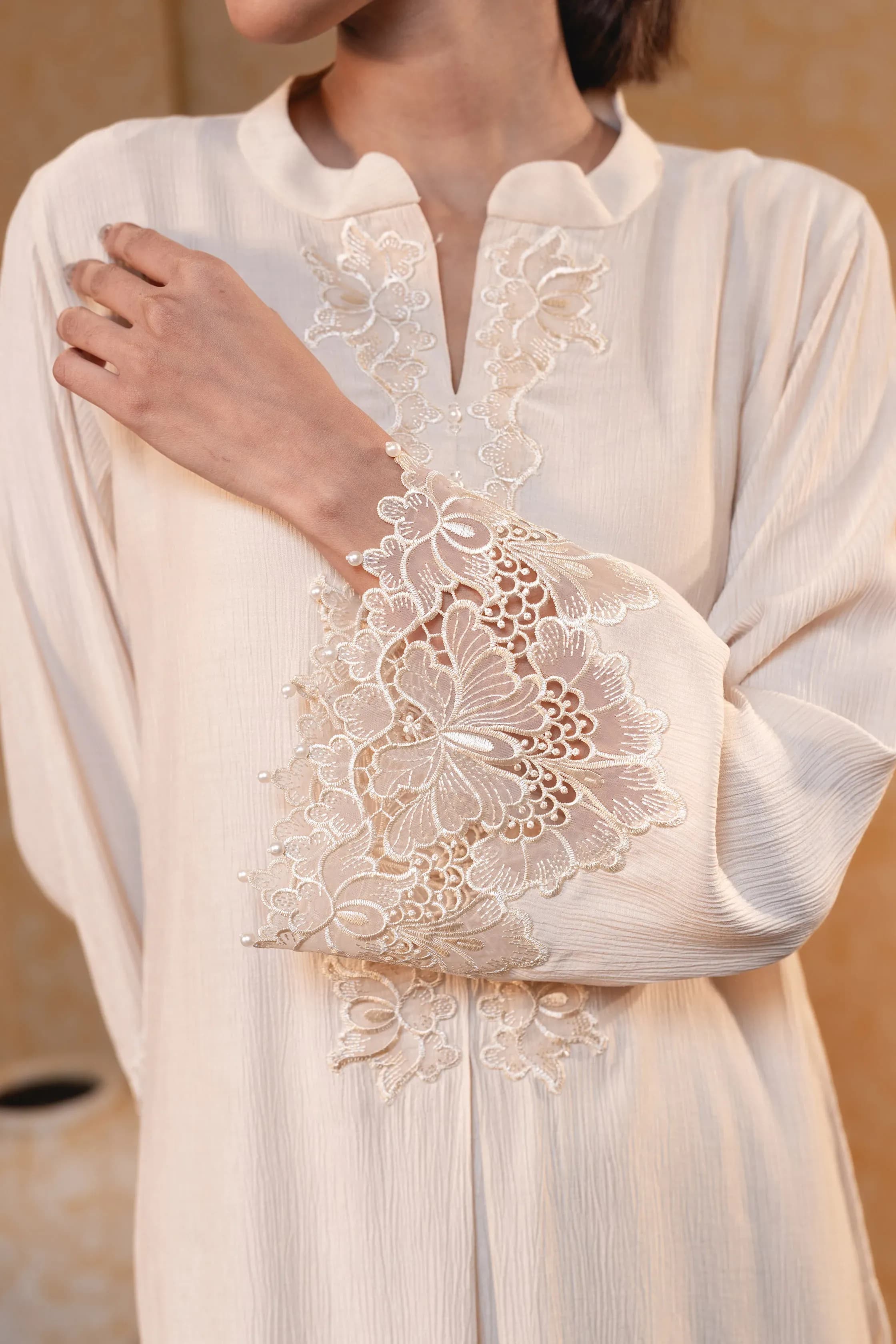 Ivory Noor Embellished Co-Ord Set