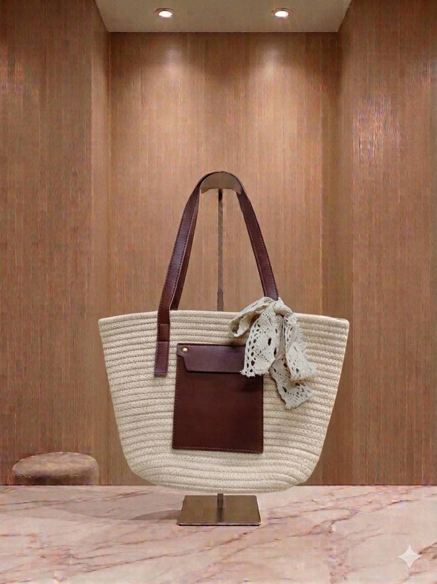 Chic Woven Everyday Tote Bag